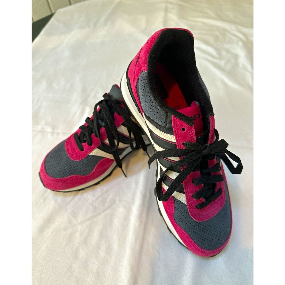 adidas NEO Label Women’s Low Top Lace-Up Athletic Sneakers Pink Gray Black